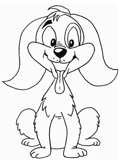 cute dog coloring page