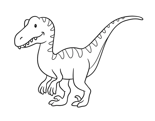 velociraptor - Free Printable Coloring Page for Kids