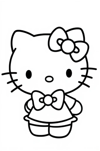 Hello Kitty Classic Coloring Page