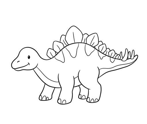 stegosaurus - Free Printable Coloring Page for Kids