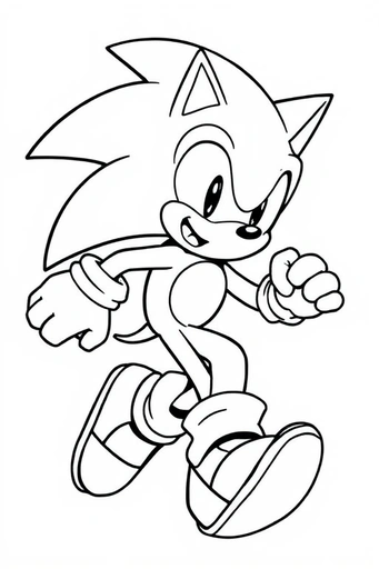 sonic the hedgehog - Free Printable Coloring Page for Kids